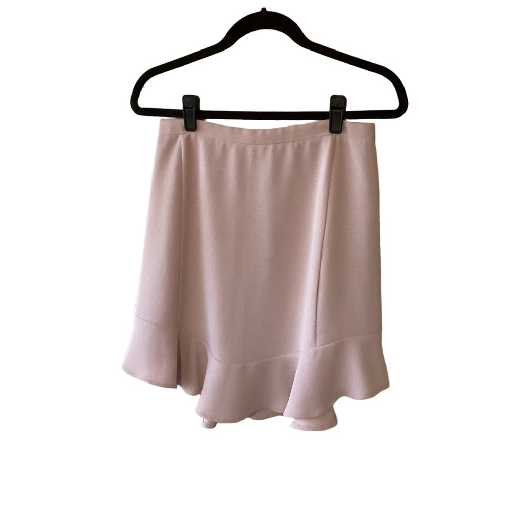 J. Crew Ruffle Hem Swing Mini Skirt Size 2 Blush Pink Flouncy Feminine